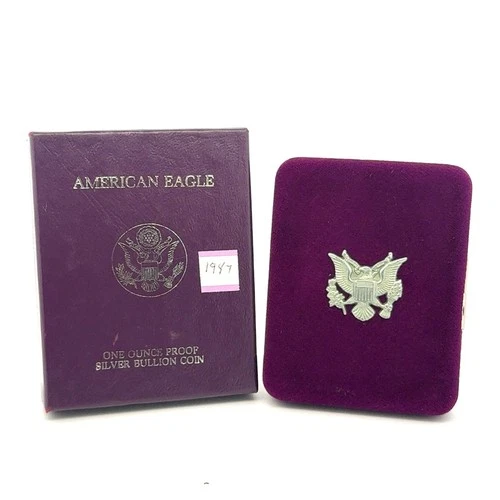 1987-S Proof American Silver Eagle-1 Oz. .999 Fine-Box & CoA