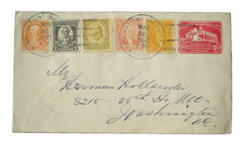 US SC 711-712-713-714-715 MIEJSCE URODZENIA WASHIGTON OKŁADKA HISTORII POCZTOWEJ 1937