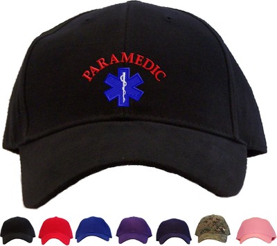 Paramedic Star of Life Embroidered Baseball Cap - Available in 7 Colors - Hat 