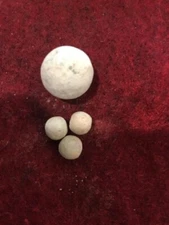 Civil War 69 cal. round ball in good dug dropped condition. Quantity 1 per lot.