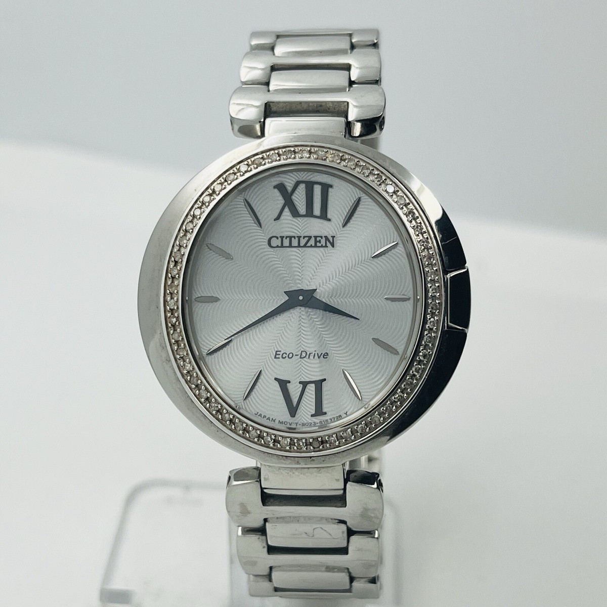 Citizen Capella Women's Eco-Drive Silver Diamond 34mm Sapphire