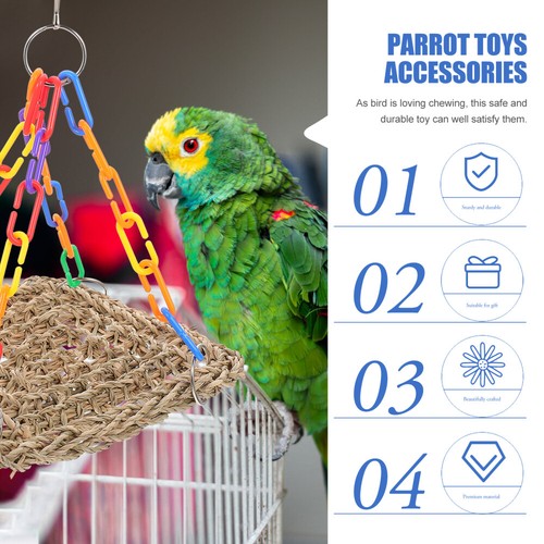 Parrot Bite Resistant Bird Hanging Chewing Parakeet Climbing Swing - Picture 10 of 12