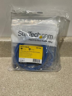 Startech 5ft Blue Molded Cat 6 UTP Patch Cable C6PATCH5BL NEW (Lot of 10)