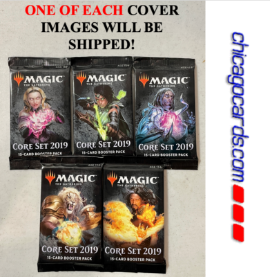 5x 2019 Core Set M19 Magic the Gathering MTG 15cd Sealed Booster Pack  English | eBay