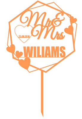 Download Custom Wedding Cake Topper Svg File Personalized Wedding Topper Ebay