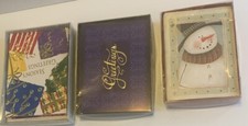 3 Open Box Lot Of xmas Cards and Envelopes Total Of 64 Gold Embossed Random Make