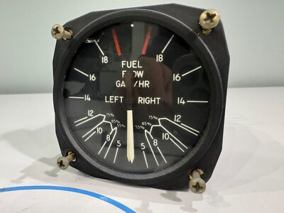 #ad Very Nice Clean Tested United Instruments Dual Fuel Flow Pressure Gauge 6060 12 $149.00