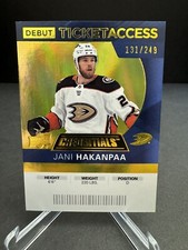 2020-21 Upper Deck Credentials Jani Hakanpaa Debut Ticket Access 131/249