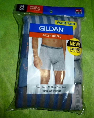 Men's Boxer Briefs Value Pack 5 Size Small Multicolor GIDAN