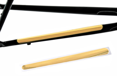 Retro Gold Effect Vinyl Chainstay Protector Vintage Steel Bicycle