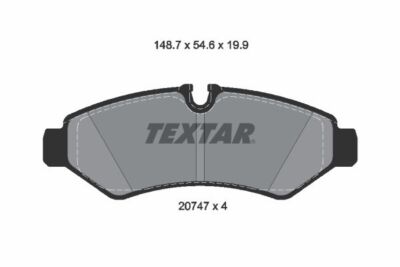 TEXTAR 2074701 Textar Bremsbelagsatz für MERCEDES-BENZ