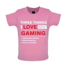 Tre Cose i Love Come Varie Gioco - Bambino T-Shirt / Body - Gamer Divertente