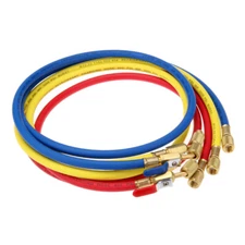 60" HVAC 600 PSI Charging Hoses 1/4"SAE w/Shut Valve  A/C HVAC Refrigerant Tool