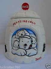 2005 COCA COLA IGLO POLAR BEAR COOKIE JAR
