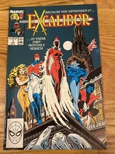 RARE Vintage Marvel Comics Excalibur #1 1988 1sr App Widget Iconic B3