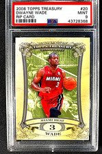 PSA 9 MINT 2008-09 TOPPS TREASURY RIP DWYANE WADE #20 UNRIPPED SP #D /299 G1381