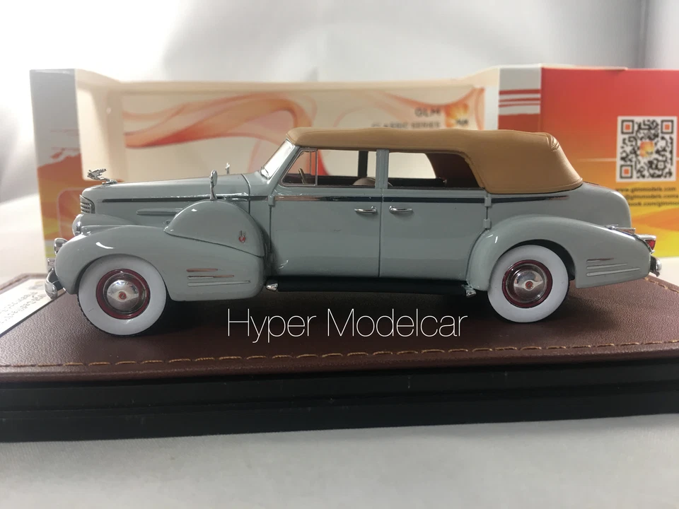 GLM 1/43 CADILLAC V16 SERIES 90 FLEETWOOD SEDAN CONVERTIBLE 1938 GREY GLM124504 - Immagine 2 di 3