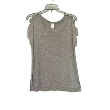 Active Life Gray Crisscross Cold Shoulder Sleeves Women’s Size Large