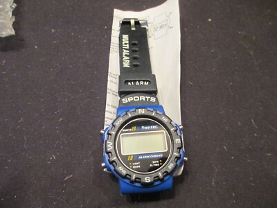 Montre Konik & Co Sport Multi-alarmes – 1/100 Sec Chronographe – Bracelet Plastique Noir