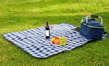 Picnic Blanket Beach Mat Outdoor Pad, Water Resistant Bottom Foldable 50 x 58"