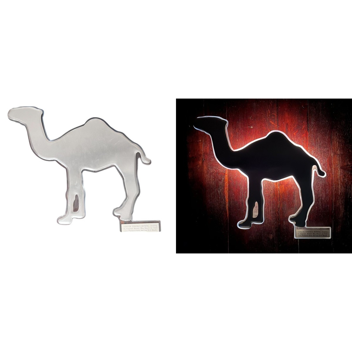 camel cigarette lighted sign Cigarettes Smoking Area Illuminated Light Up Metal Display 120V Camel Cigarettes Neon Sign Tube