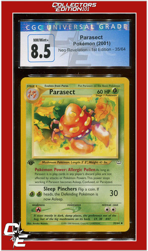 Parasect (1st Edition) graded CGC 8.5 for sale on eBay