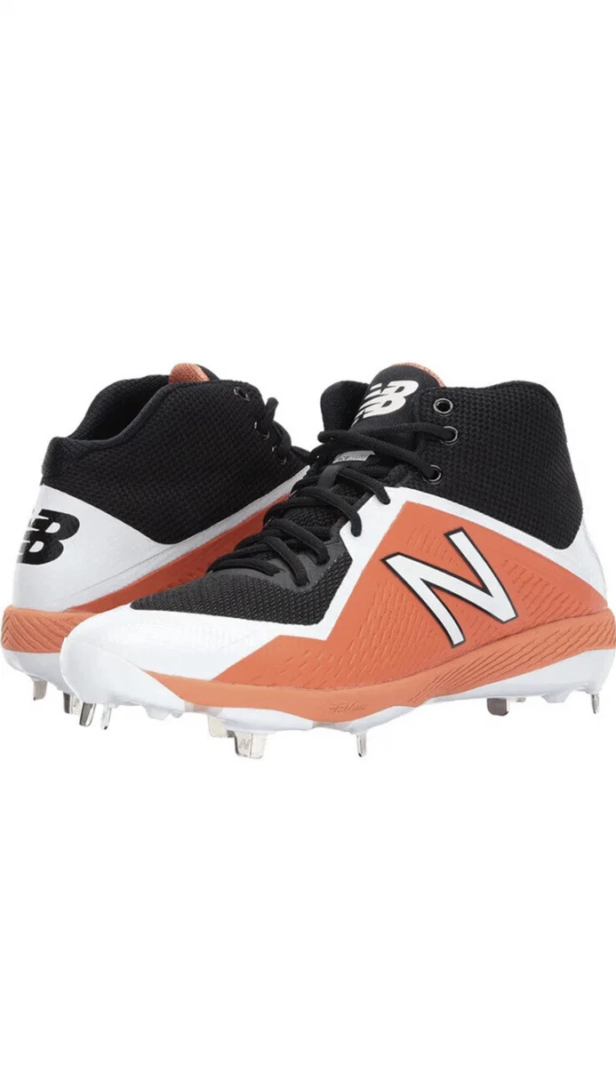 New Balance Mid Metal Baseball Cleats M4040BO4 Black Orange  display picture 1
