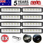 Up to 8X 6inch Flood LED Work Light Bar Car SUV Offroad 4x4 Boat DRL Fog 12V 24V