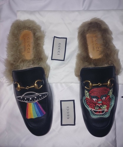 GUCCI reali UFO Rainbow Bit MOCASSINO Mule Slipper Uomo Autentico 9UK 10US  | eBay
