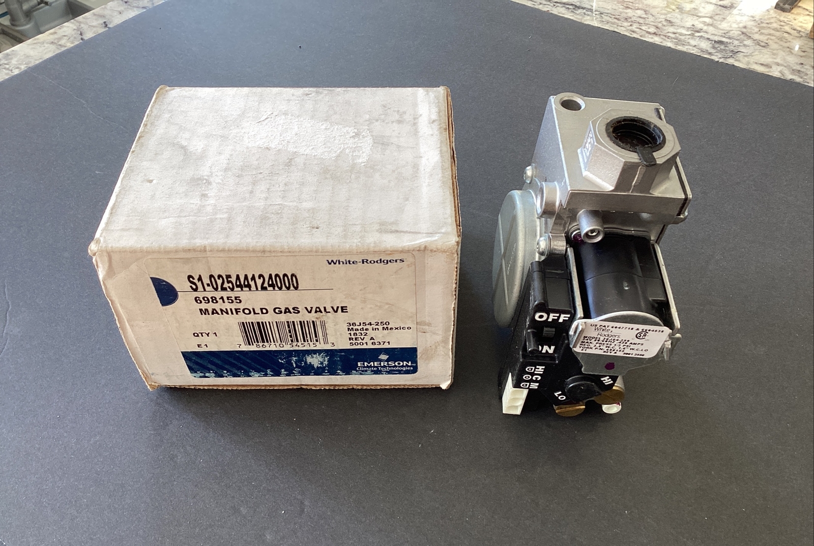 NEW White Rodgers 36J54-250 HVAC Furnace Gas Valve S1-02544124000 