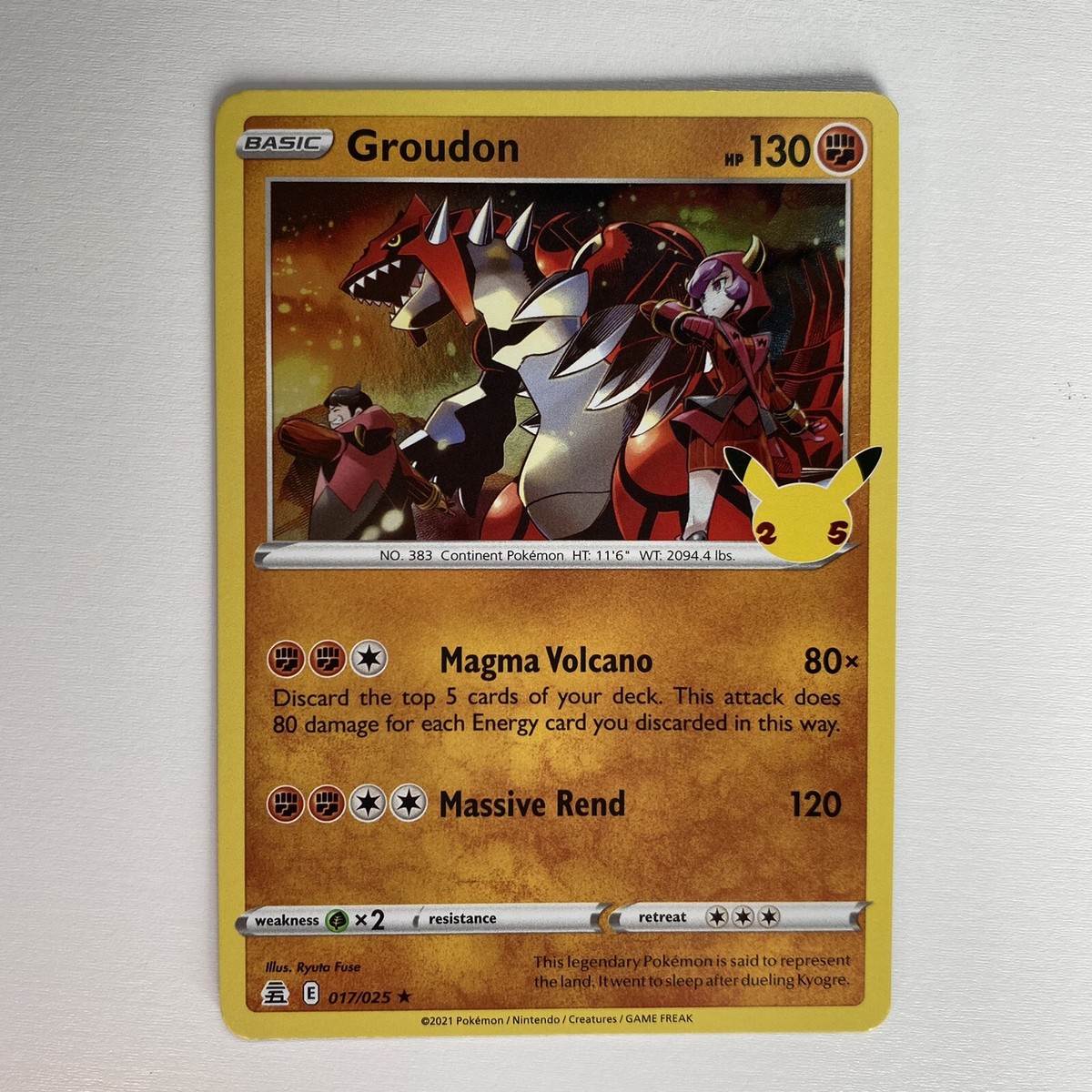 【PSA10】ポケモンカード　グラードン　25th プロモ　Groudon 💎 PSA 10 GROUDON Art Rare 2023 Pokemon SV3a Raging Surf 069