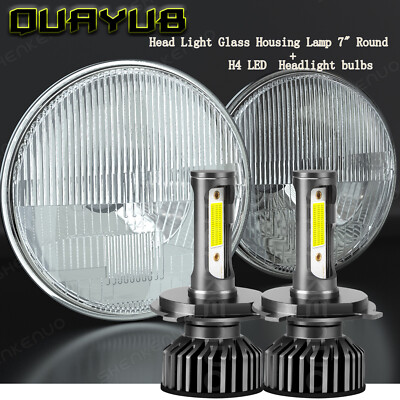 Pair 7'' LED Headlights High/Low Beam For 1953-1977 Ford F100 F250 F350 Pickup
