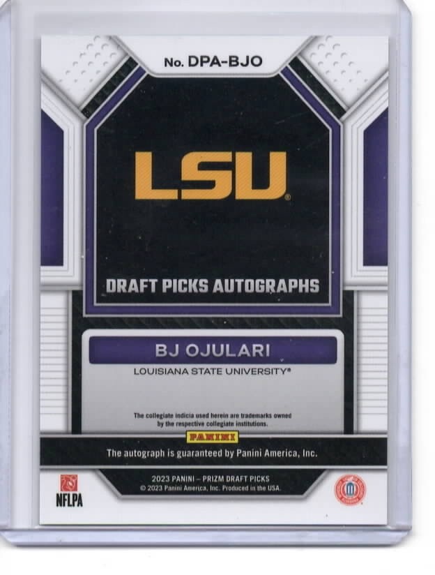 BJ Ojulari 2023 Prizm Draft Picks Auto Autograph Rc | eBay