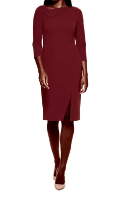 calvin klein asymmetrical zipper sheath dress BCBGMAXAZRIA Asymmetrical Silk Dress – Runway Catalog main image 0