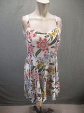 OLD NAVY Size M Womens Floral Sweetheart Neckline Ruched Short Cami Dress 927