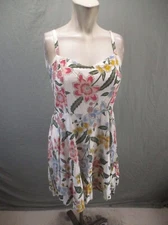 OLD NAVY Size M Womens Floral Sweetheart Neckline Ruched Short Cami Dress 927