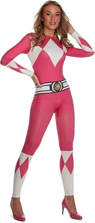 Disfraz de superhéroe Power Rangers rosa oficial para mujer Halloween S - L Foto 2 de 4