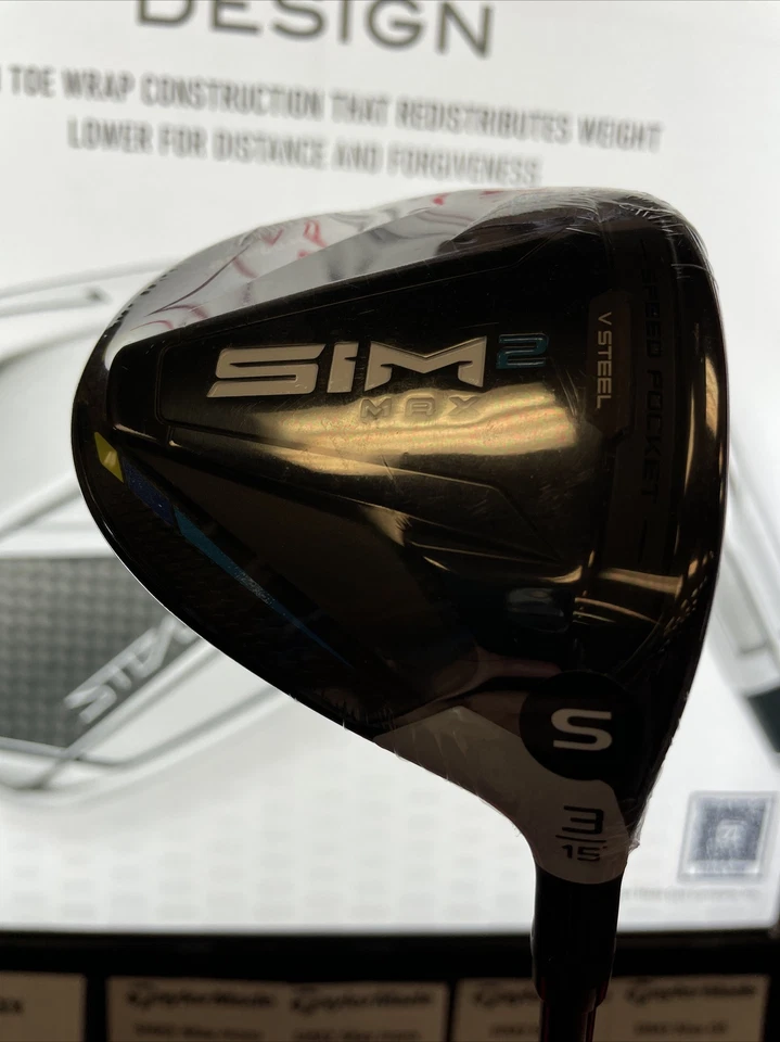 TaylorMade SIM2 Max 15* 3 Fairway Wood Ventus Blue 6s Stiff Graphite w Cover - Image 2 of 4