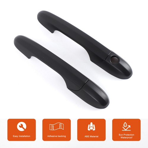 4Pcs Matte Black ABS Outer Side Door Handle Cover Trim For Fiat 500 2007+ - Picture 10 of 14