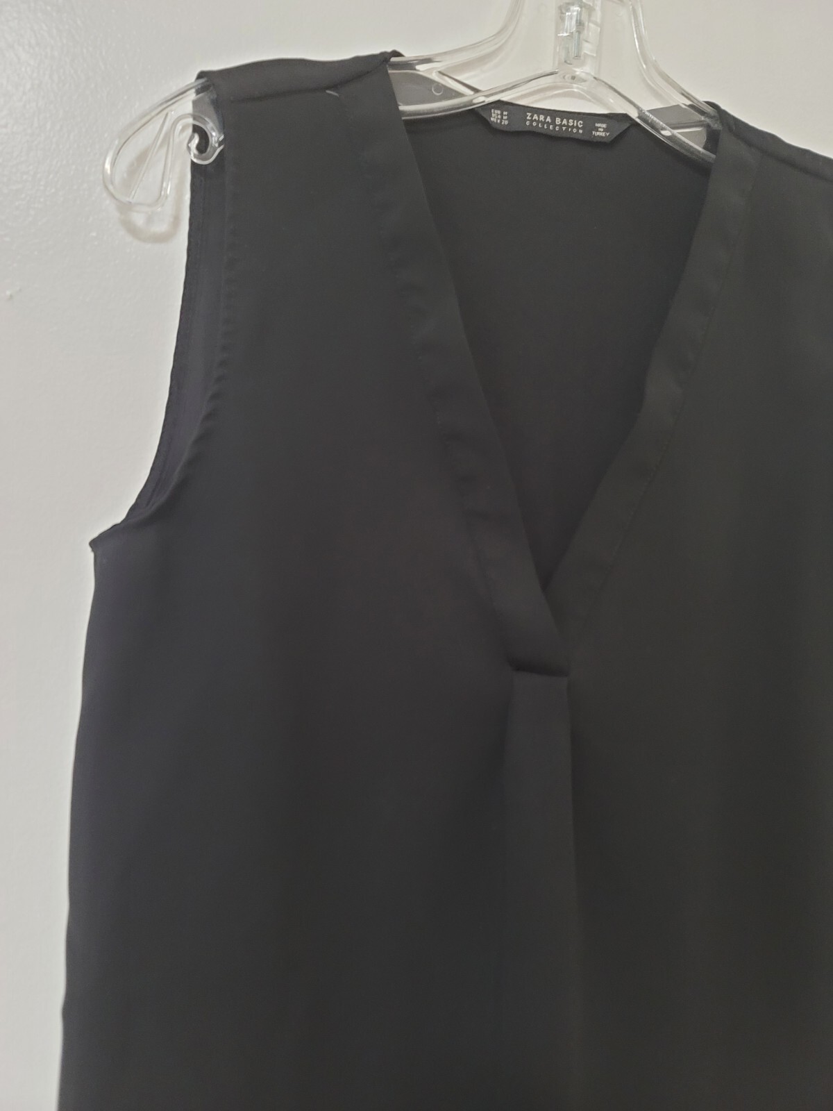 Zara Basic Collection Blouse Womens Medium Black … - image 7