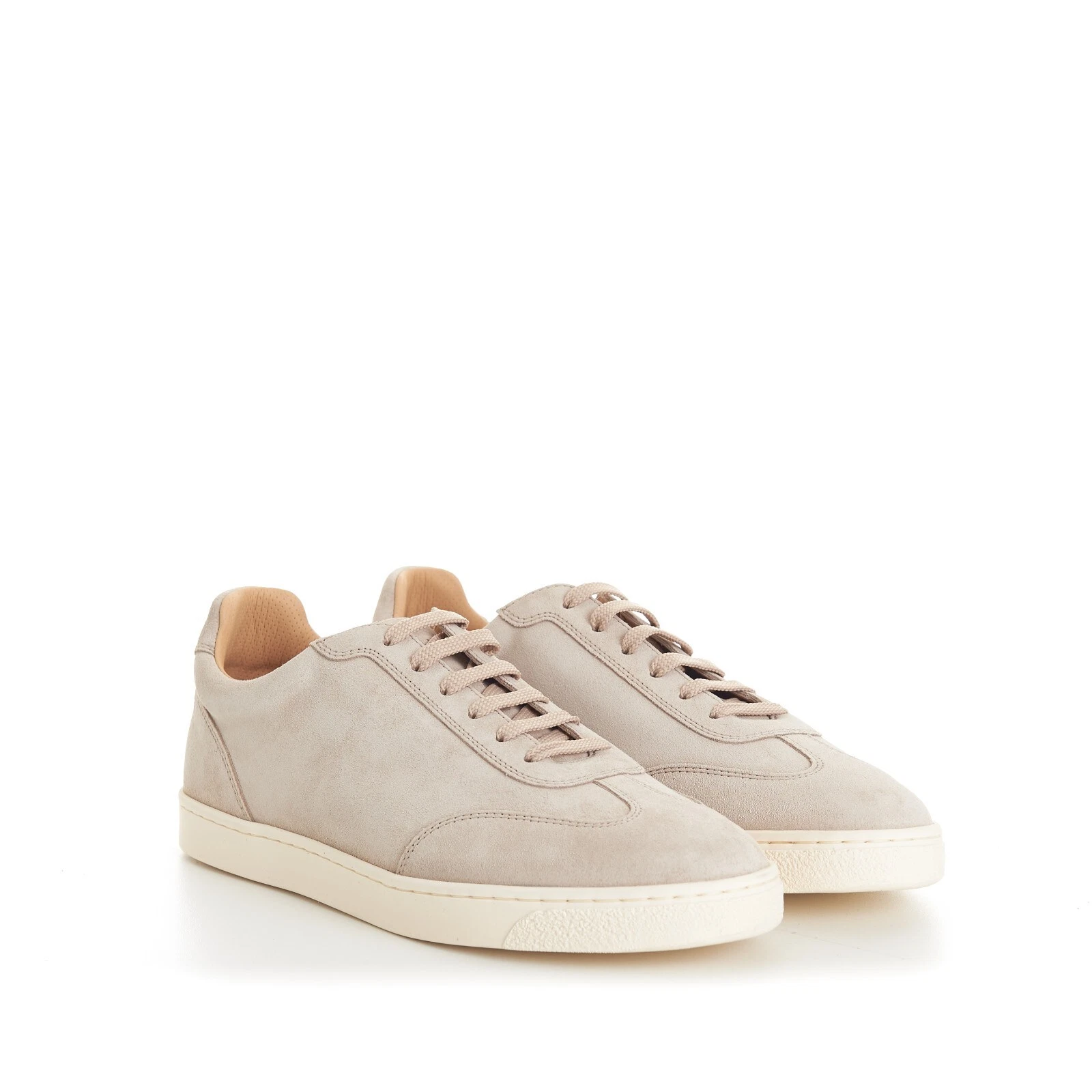 Brunello Cucinelli — BRUNELLO CUCINELLI 1100$ Washed Suede Sneakers With Natural Rubber Sole