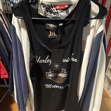 Harley-Davidson Genuine Motorclothes Black Sleeveless Tank Top Shirt, Size L