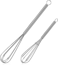 NileHome Mini Whisks Stainless Steel Whisk Set 5" 7" Kitchen Small Wisk Balloon