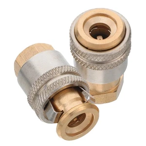 2 Pcs Brass Quick Lock Air Chuck Tire Inflator Adapter For Compressor