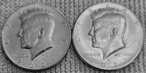2 - 2021 Kennedy half dollar coins 1 P + 1 D