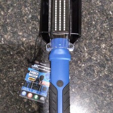Power LED Drop Worklight 1400 lm 120V Plug-In Hanging Rubber Grip Blue/Black