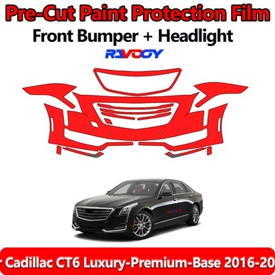  PreCut Front Bumper PPF Kit Film For Cadillac CT6 Luxury-Premium-Base 2016-2018