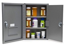 Caja fuerte para narcóticos de doble puerta Grafco gabinete de almacenamiento de medicamentos médicos 14,5 x 9,5 x