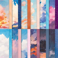 Stampin Up New Pkg 48 Sheets EVERYDAY SKIES 6"x6" Designer Series Paper DSP