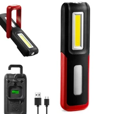 Rechargeable Flashlight Magnetic Light, Portable Work Light Trouble Lights La...